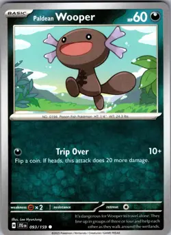 Paldean Wooper Journey Together 093/159 Common Pokemon Near Mint - Image 1
