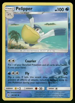 Pelipper Reverse Holo 38/149 SM Base Set Pokemon - Image 1