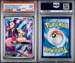 POKEMON PSA 9 MARNIE’S MORPEKO FULL ART #206 MARNIE RIVAL BATTLE DECK ENGLISH - Image 3