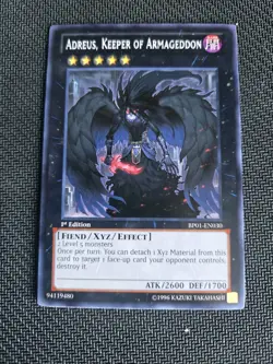 Adreus. Keeper of Armageddon BP01-EN030 Rare 1st Edition NM Yugioh - Image 1