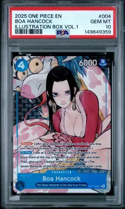 Boa Hancock 2025 ONE PIECE PROMOS ILLUSTRATION BOX VOL.1 #004 PSA 10 - Image 1