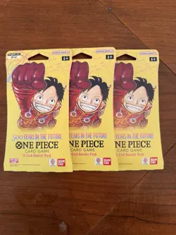 One Piece OP-07 500 Years In The Future Sleeved 3 Booster Packs Sealed (LOT) - Image 1