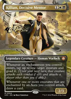 x1 Killian, Decisive Mentor - Foil - Borderless M MTG Commander: Secrets of Stri - Image 1