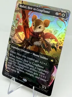 Mabel, Heir to Cragflame RAISED FOIL BORDERLESS Bloomburrow MTG NM 0351 - Image 4