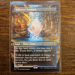 Hallowed Fountain 0347 Reg Borderless Rare Land MTG Lorwyn Eclipsed Variants NM - Image 1