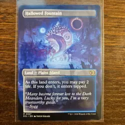 Hallowed Fountain 0347 Reg Borderless Rare Land MTG Lorwyn Eclipsed Variants NM - Image 2