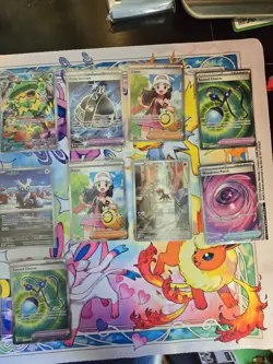 Pokemon Destined Rivals and Phantasmal Flames Illustration Rare Lot NM Lot Of 16 - Image 3