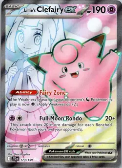 Lillie's Clefairy ex 173/159 Pokemon Journey Together Ultra Rare English MINT - Image 1
