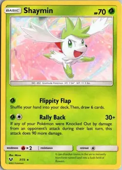 Shaymin Shining Legends #7 (2017) Holo NM Pokemon - Image 1