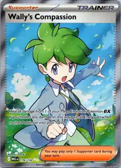 Wally's Compassion Ultra Rare ME01: Mega Evolution 176/132 Pokemon MINT - Image 1