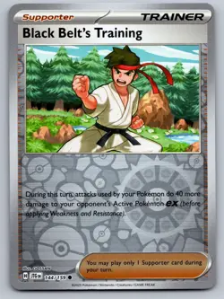 BLACK BELT'S TRAINING 144/159 REVERSE HOLO C POKEMON JOURNEY TOGETHER NM/M - Image 1