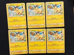 Pokemon TCG Pikachu 049/195 6 Card Lot Silver Tempest Mint - Image 1