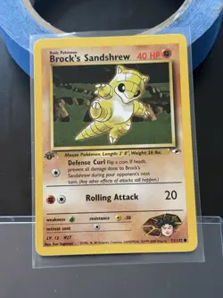 Pokemon Gym Heroes 1st Edition Brock's Sandshrew 71/132 - Image 1