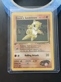 Pokemon Gym Heroes 1st Edition Brock's Sandshrew 71/132 - Image 3