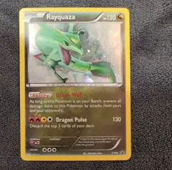 Pokemon Rayquaza XY64 Promo Holo Basic Card HP120 Dragon Type Attack 130 - Image 1