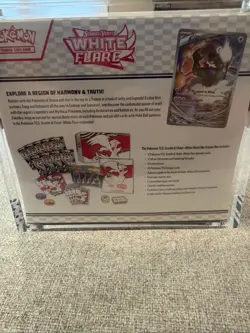 Pokemon TCG White Flare ETB Elite Trainier Box New with acrylic case - Image 3