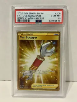 2020 Pokemon Sword & Shield Rebel Clash 208/192 Full Art Tool Scrapper Secret - Image 1