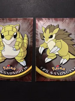 Pokemon: Topps (TV Animation)- 2 Card Foil Lot: Sandshrew & Sandslash - Image 1