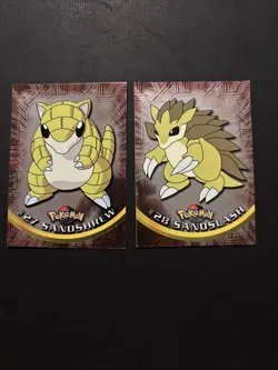 Pokemon: Topps (TV Animation)- 2 Card Foil Lot: Sandshrew & Sandslash - Image 2