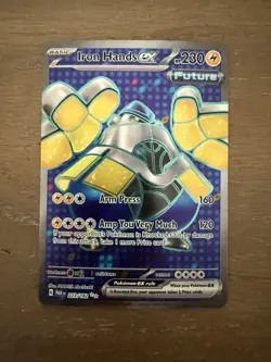 Pokemon - Paradox Rift - Iron Hands EX - #223/182 - DOUBLE RARE - Image 1