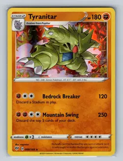 Tyranitar 088/189 Holo Rare Darkness Ablaze Pokemon Holo Near Mint - Image 1