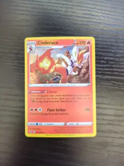 Cinderace Pokemon Sword & Shield Base Set 034/202 Cosmos Holo Promo LP - Image 1