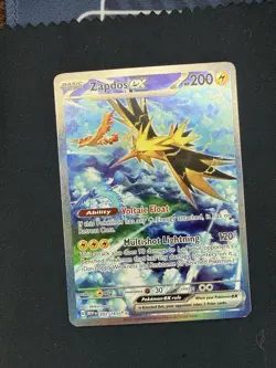 Pokemon TCG Zapdos EX Scarlet & Violet 151 Sir NM/M Condition - Image 1