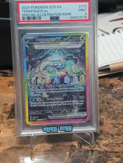 Terapagos Ex Pokemon Scr En-Stellar Crown 170 NM PSA 9 - Image 1
