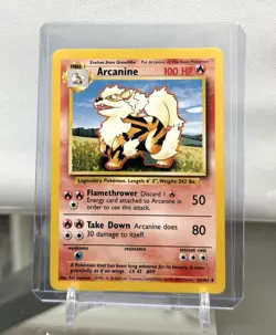 Growlithe & Arcanine - 1999 Base Set Pokemon Card - Image 2