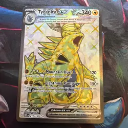 Pokemon TCG Obsidian Flames Tyranitar EX Card 211/197 SV03 - Image 1