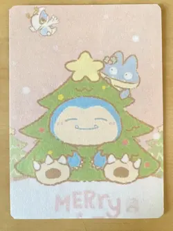 Anime HOLIDAY STYLE Snorlax Fan Full Art Pokemon Custom Card/perfect bookmark - Image 2