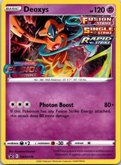 Deoxys (Prerelease) SWSH170 Holo Promo Sword & Shield Promo Pokemon NM - Image 1