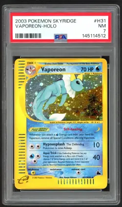 Pokemon Cards - PSA 7 Vaporeon H31/H32 - Skyridge Holo - NM - PSA7 - Image 1