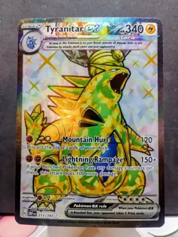 Pokemon TCG: Tyranitar ex #211/197 SV Obsidian Flames Full Art Ultra Rare - Image 1