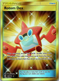Rotom Dex (Secret) #159/149 SM Base Set Pokemon Near Mint or Better - Image 1