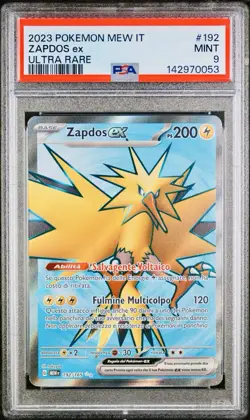 POKEMON PSA 9 ZAPDOS EX ULTRA RARE 192/165 SET 151 ITALIANO 2023! - Image 1