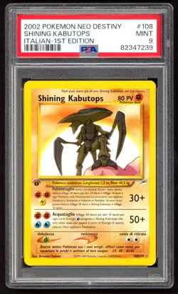 Pokemon Cards - PSA 9 1st Edition Shining Kabutops 108/105 - ITALIANO - POP 1 - Image 1