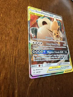 Pokemon Eevee & Snorlax GX Team Up Tag Team Ultra Rare Holo 120/181 TCG Card NM - Image 3