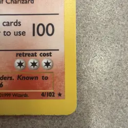 Charizard 4/102 Base Set Holo Original Pokemon Wizards of the Coast RARE 🔥 - Image 4