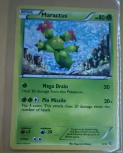 Pokemon Maractus Holo Promo McDonald's 2011 002/012 Basic 80HP English - Image 1