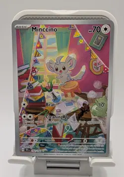 Pokemon TCG Minccino 182/162 SV05: Temporal Forces Illustration Rare Holo -LP - Image 1