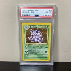 1999 Pokemon Game #11 Nidoking-Holo PSA 6 EX-MT 11/102 New Cert - Image 1
