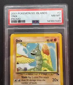 *PSA 8* Onix 3/18 - Southern Islands Promo - NM/M Mint - 2001 WOTC Pokemon Card - Image 2