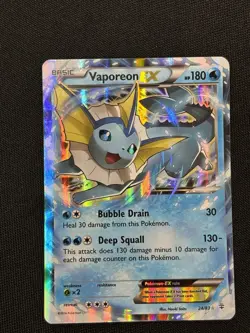 Pokemon TCG Vaporeon EX Generations Card 24/83 - Image 1