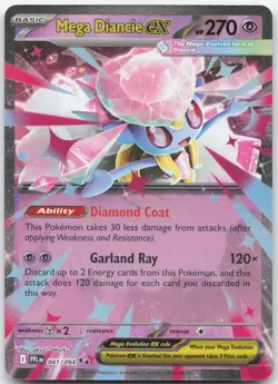 Mega Diancie ex 041/094 Double Rare Phantasmal Flames Pokemon Near Mint - Image 1