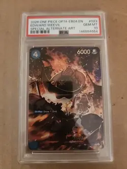 ONE PIECE TCG 2026 AZURE SEA'S SEVEN SPECIAL ALT ART #023 EDWARD WEEVIL PSA 10 - Image 1
