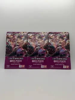 One Piece OP-11 A Fist Of Divine Speed 12-Card Sleeved Booster Pack Lot of 3 - Image 1