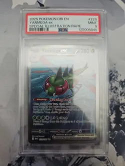 2025 POKEMON DRI EN-DESTINED RIVALS SPECIAL ILLUSTRATION RARE YANMEGA EX PSA 9 - Image 1