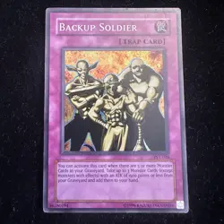 Yugioh TCG Backup Soldier PSV-028 Super Rare Unlimited Edition HP - Image 1
