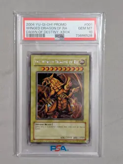 Yugioh Winged Dragon of Ra DOD-001 Dawn of Destiny Promo PSA 10 - Image 1